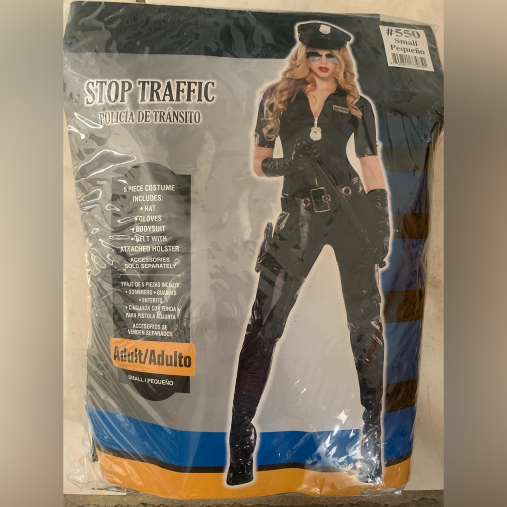Adult stop traffic sexy cop costume size Small